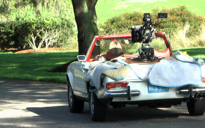 Red One fitted to car mount