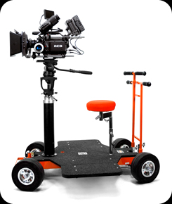 RED One camera on Matthews Round D Round doorway dolly